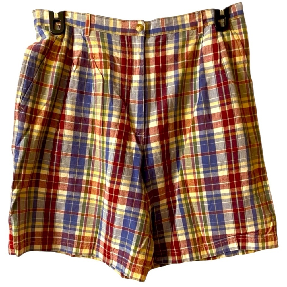 Pendleton Bermuda Shorts, Plaid, Curvy, Sz 14, 100% cotton, Vintage, Preppy‌